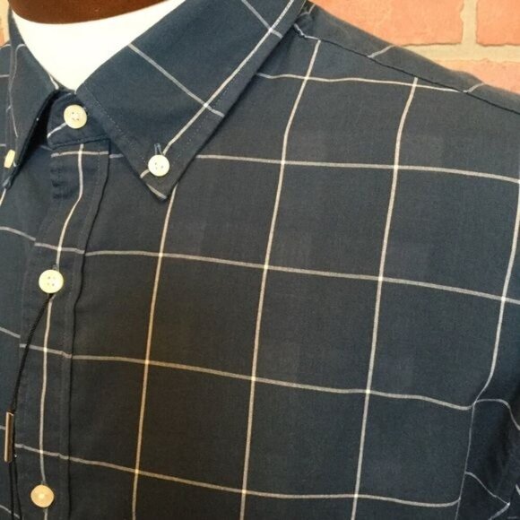 MICHAEL KORS Mens Button Front Shirt Size XL Slim Fit Plaid Check NWT - Picture 3 of 6